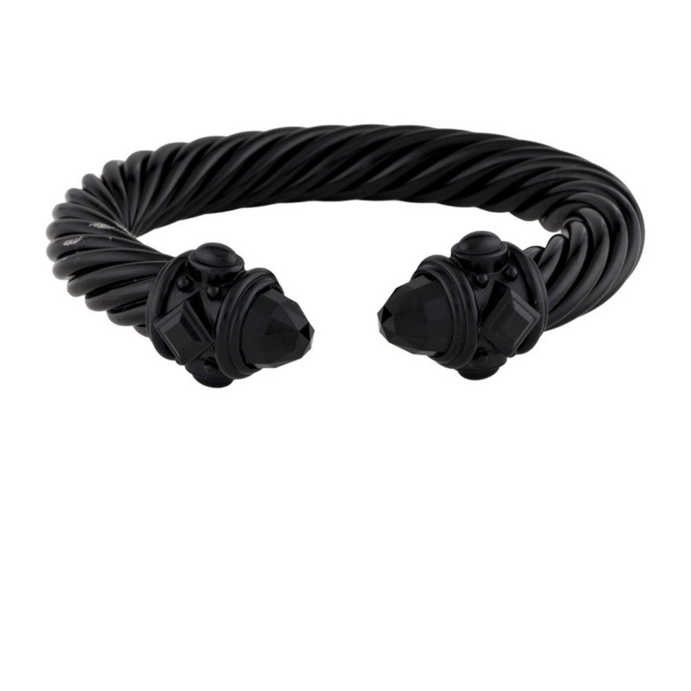 David Yurman black aluminum renaissance twisted cuff.